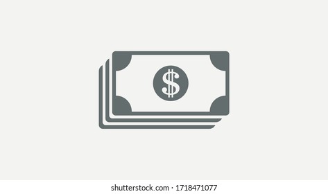 Dollar-Wechselsymbol. Dollar-Geld-Vektorsymbol. Bargeld. Für finanzielle Apps und Websites