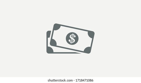 Dollar bill icon. dollar money vector icon. Cash money. For financial apps and websites