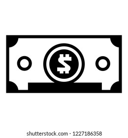Dollar bill icon. Simple illustration of dollar bill vector icon for web design isolated on white background