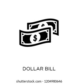 Dollar Bill Icon. Dollar Bill Symbol Design From Payment Collection. Simple Element Vector Illustration On White Background.