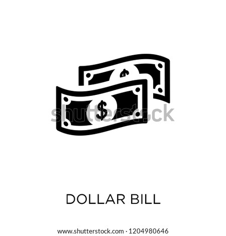 Dollar bill icon. Dollar bill symbol design from Payment collection. Simple element vector illustration on white background.