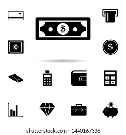 dollar bill icon. Universal set of banking for website design and development, app development