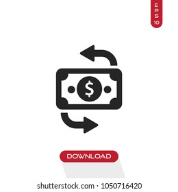Dollar bill icon vector