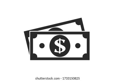 dollar bill icon. vector cash and money symbol. financial and banking infographic design element