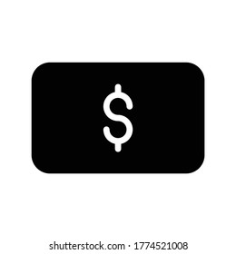 Dollar Bill Icon Vector Design Template 