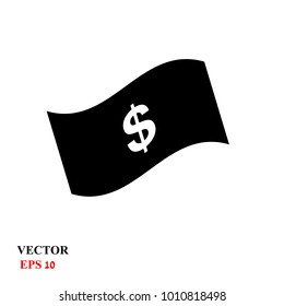 dollar bill. icon, vector illustration