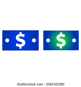 Dollar bill icon. vector illustration. flat style