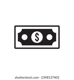 dollar bill icon vector template illustration logo design