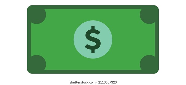 Dollar bill icon. Vectors about money and payment.