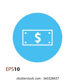 Dollar bill icon for web and mobile