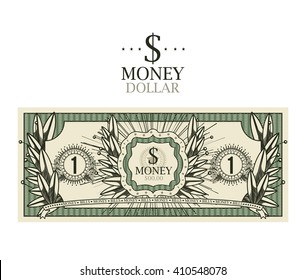 dollar bill  isolated design 