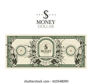 dollar bill  isolated design 