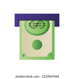dollar bill isolated icon