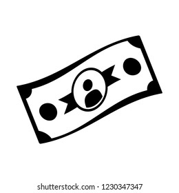 dollar bill isolated icon