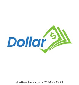 Dollarschein-Logo im Illustrationsstil.