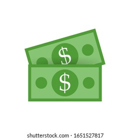 Dollar bill money icon image on white background. Vector illustration.