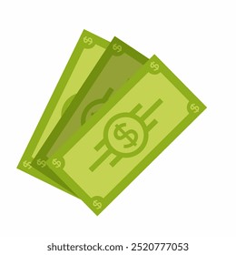 Dollar bill money icon image. Flat vector illustration.