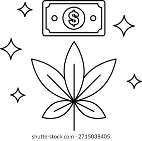 Un billete de un dólar está encima de una hoja. El billete de un dólar es verde y blanco
