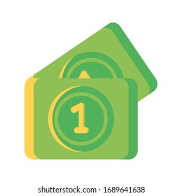 dollar bill on white background vector illustration design