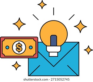 Un billete de un dólar se coloca junto a una bombilla, simbolizando la idea de que el dinero es la fuente de luz y energía. El billete de dólar se coloca en el lado izquierdo de la bombilla