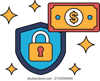 Un billete de un dólar se coloca encima de una cerradura. El billete de dólar se coloca sobre la cerradura, siendo la cerradura el foco principal de la Imagen. El billete de un dólar es un símbolo de riqueza y seguridad