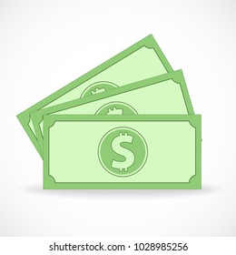 dollar bill stock vector illustration design