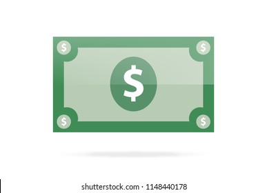   dollar bill vector graphic,  money illustration  