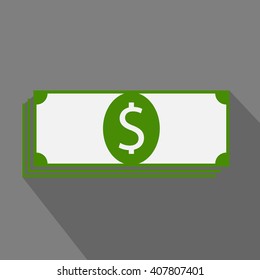Dollar bill vector icon.