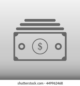 Dollar Bill Vector Icon Illustration