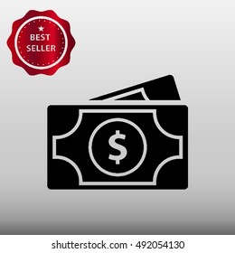 Dollar Bill Vector Icon Illustration