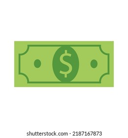 Dollar bill vector icon. Money symbol, flat style illustration.