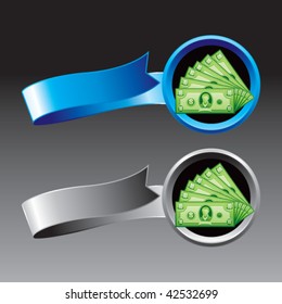 el dólar cuesta cintas azules y grises