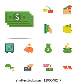 dollar bills colored icon. Banking icons universal set for web and mobile