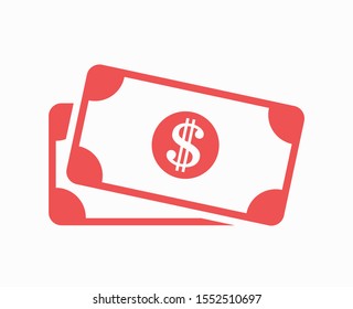 Dollar bills icon.