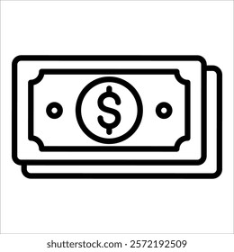 Dollar Bills Icon Element For Design