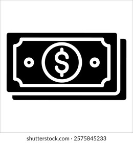 Dollar Bills Icon Element For Design