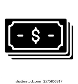 Dollar Bills Icon Element For Design