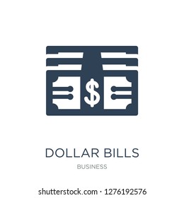 dollar bills icon vector on white background, dollar bills trendy filled icons from Business collection, dollar bills vector illustration