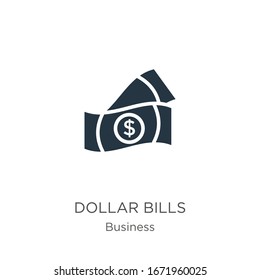 Dollar bills icon vector. Trendy flat dollar bills icon from business collection isolated on white background. Vector illustration can be used for web and mobile graphic design, logo, eps10