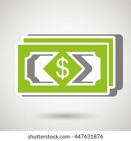 dollar bills isolated icon design, vector illustration  graphic 
