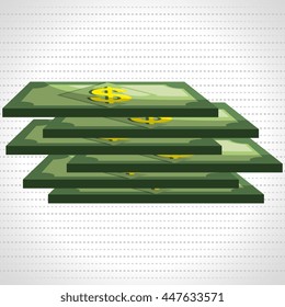 dollar bills isolated icon design, vector illustration  graphic 