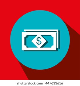 dollar bills isolated icon design, vector illustration  graphic 