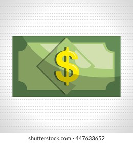 dollar bills isolated icon design, vector illustration  graphic 