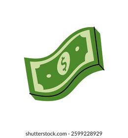 A dollar bills. Money investment and business commerce. Vector illustration.