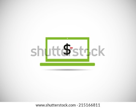 Dollar Bills On Laptop