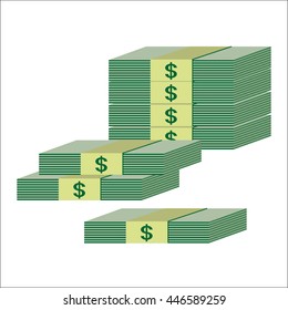 Dollar bills, vector
