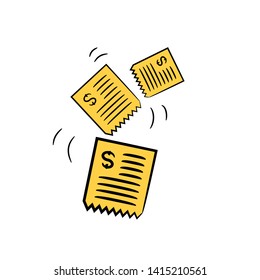 dollar bills yellow doodle theme