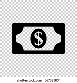 dollar  - black vector icon