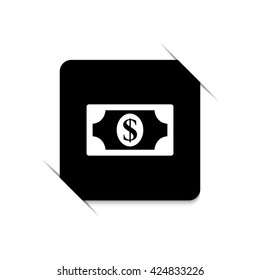 dollar  - black vector icon