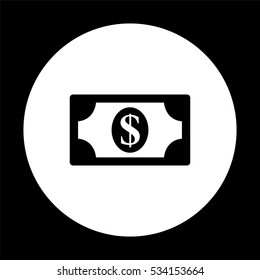 dollar  - black vector icon